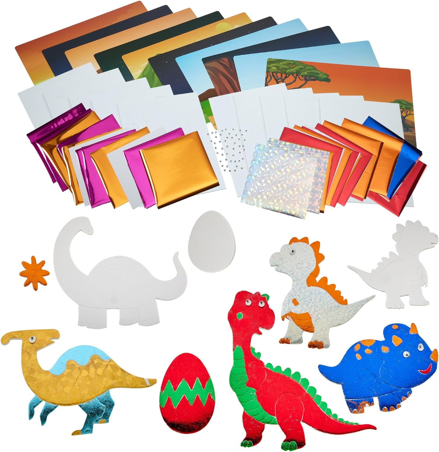 Foil Fun Dinosaurs - Preschool Arts and Crafts Kit for Kids -  for kids aged 4 to 9