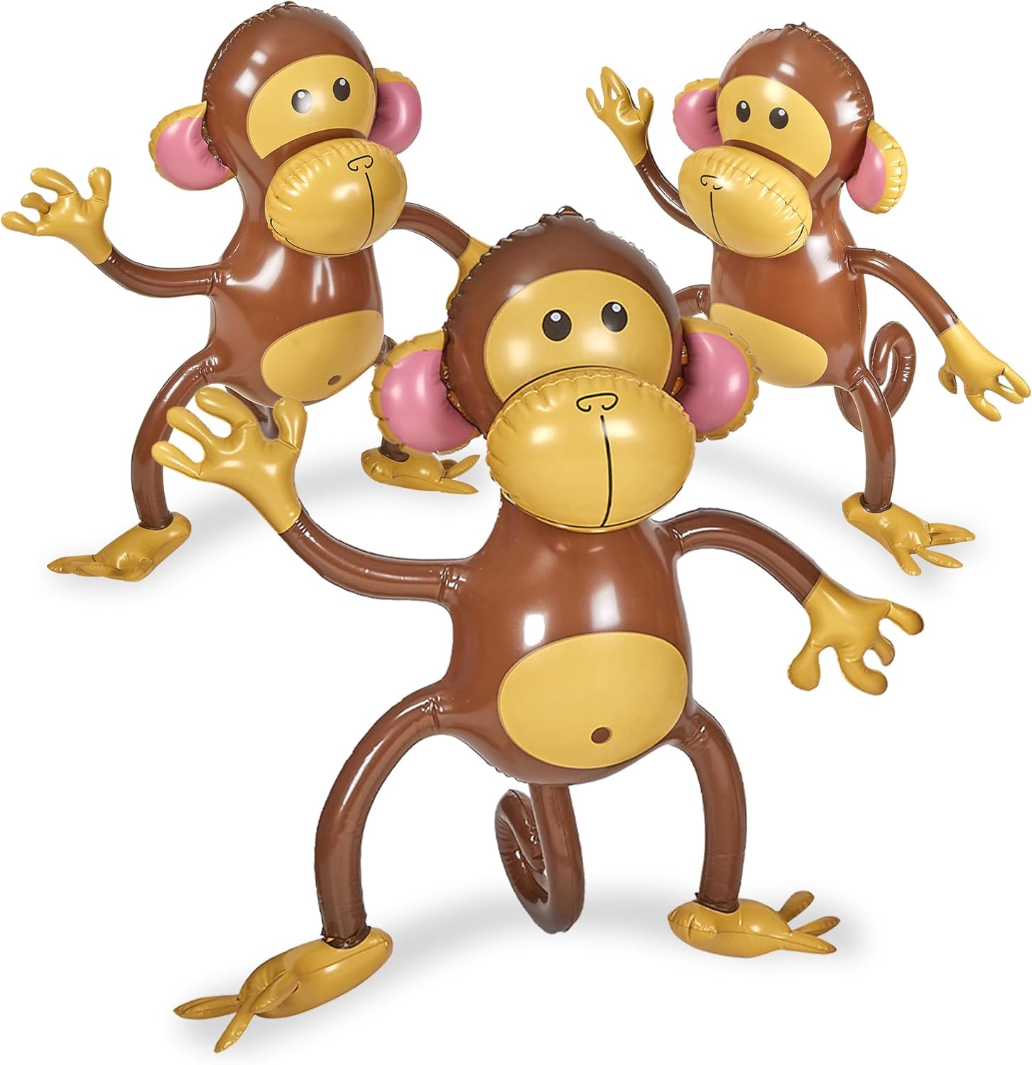 Large Inflatable Monkey 27" - 3 Pack