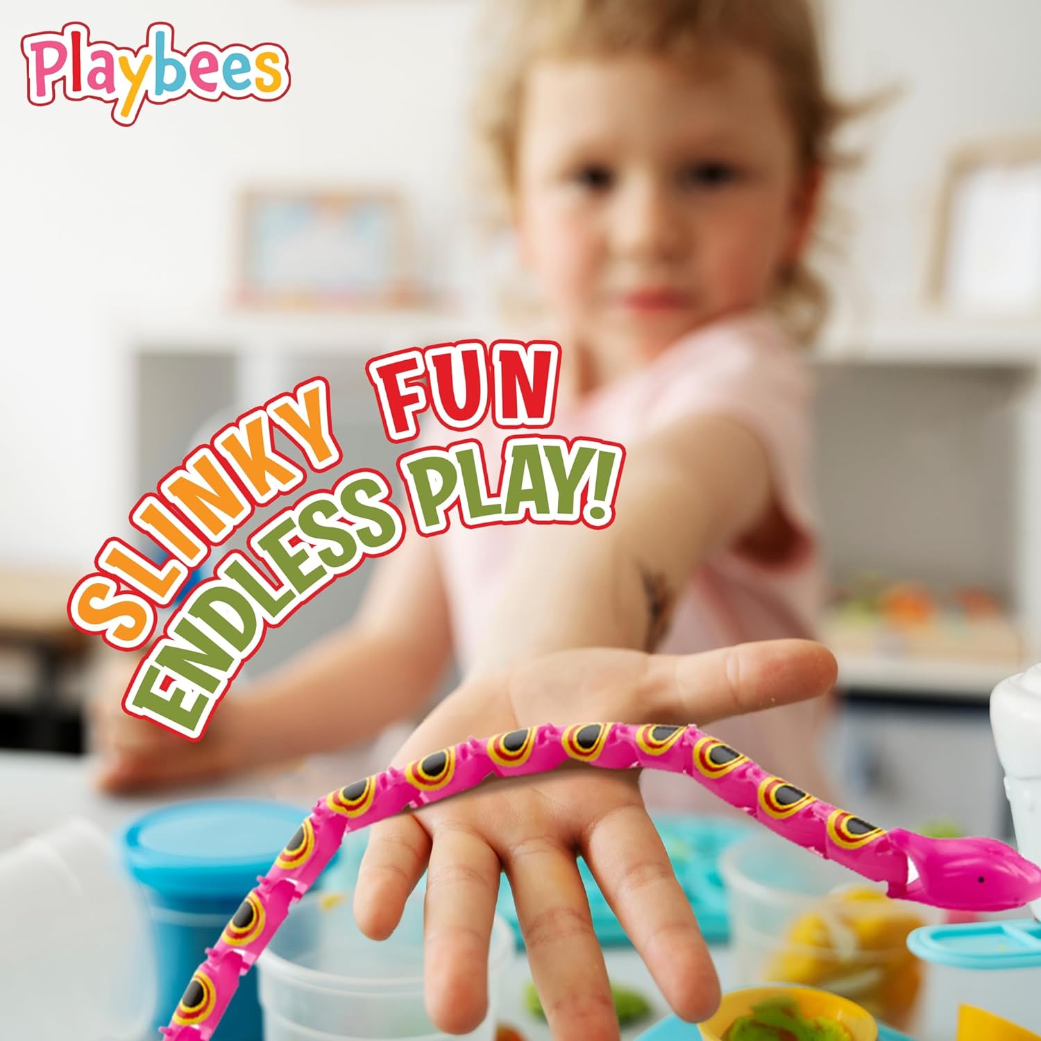 Wiggly Jointed Snakes - Pack of 12 - Wacky Fun and Educational Plastic Toys for Kids