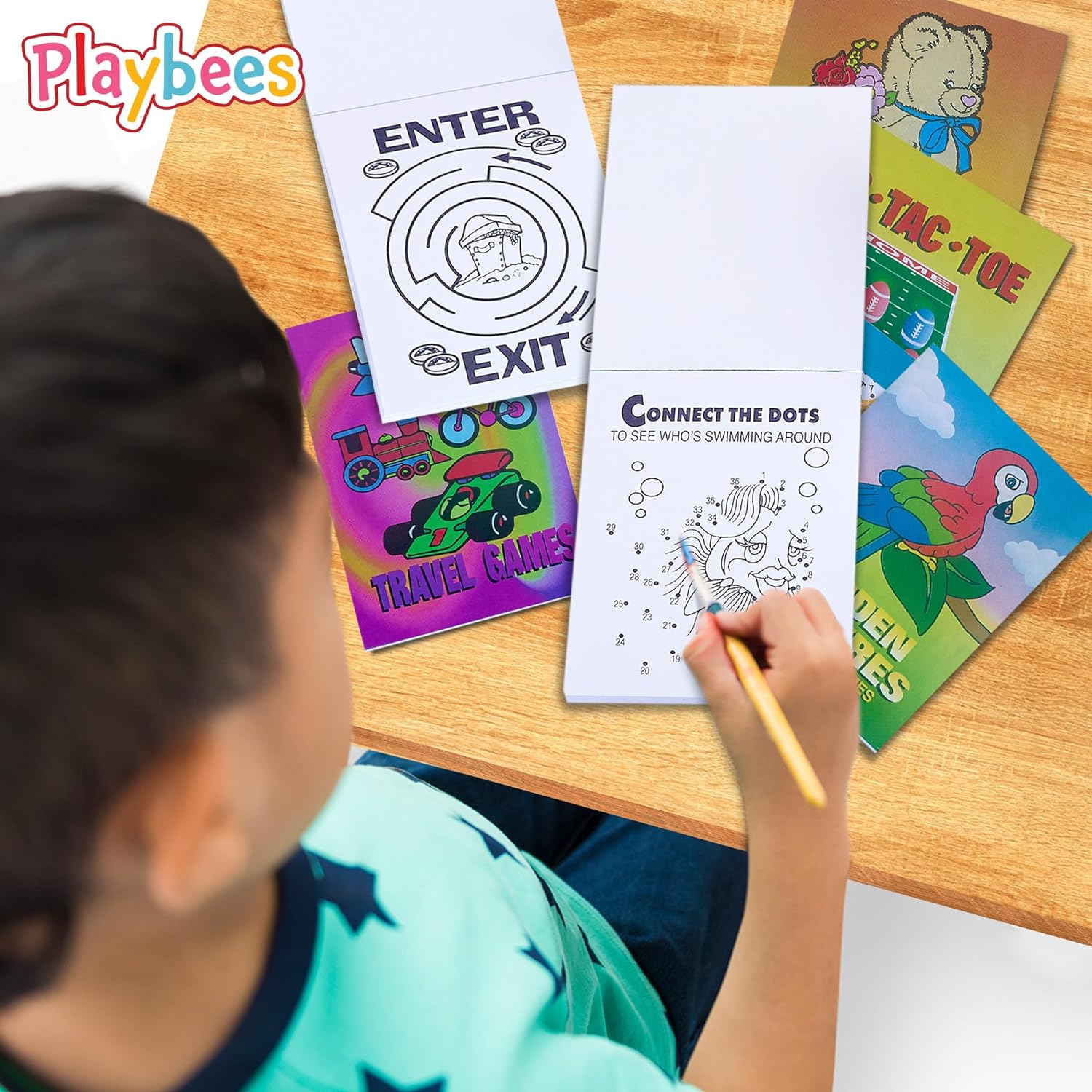 Mini Game Books for Kids - 24 Pack - Assorted Educational Brain Games Booklets - Perfect for On-The-Go Fun