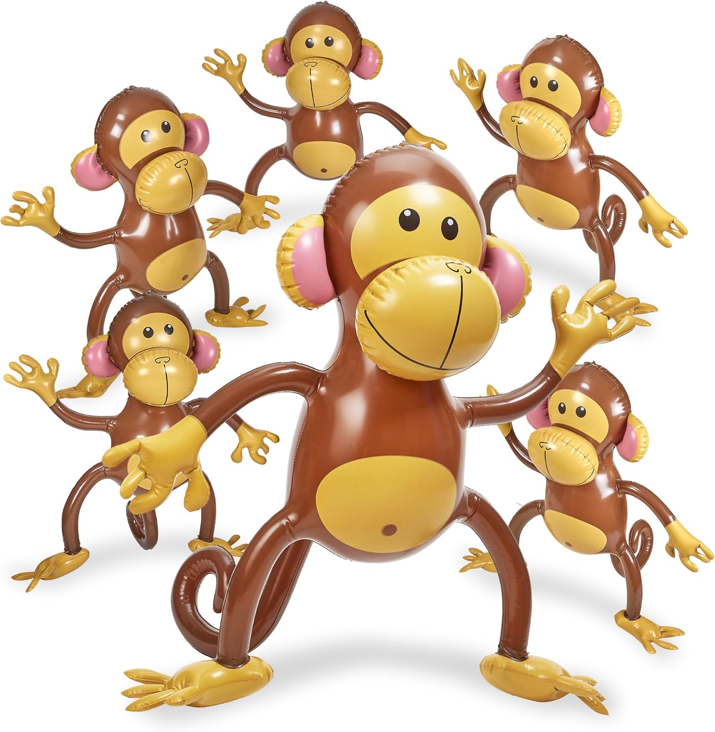 Large Inflatable Monkey 27" - 6 Pack