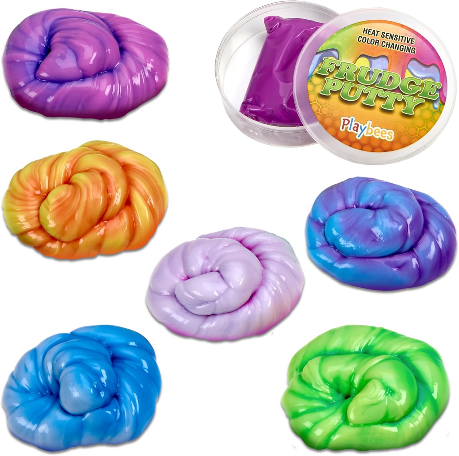 Color Changing Frudge Putty - 6 Pack of Slime