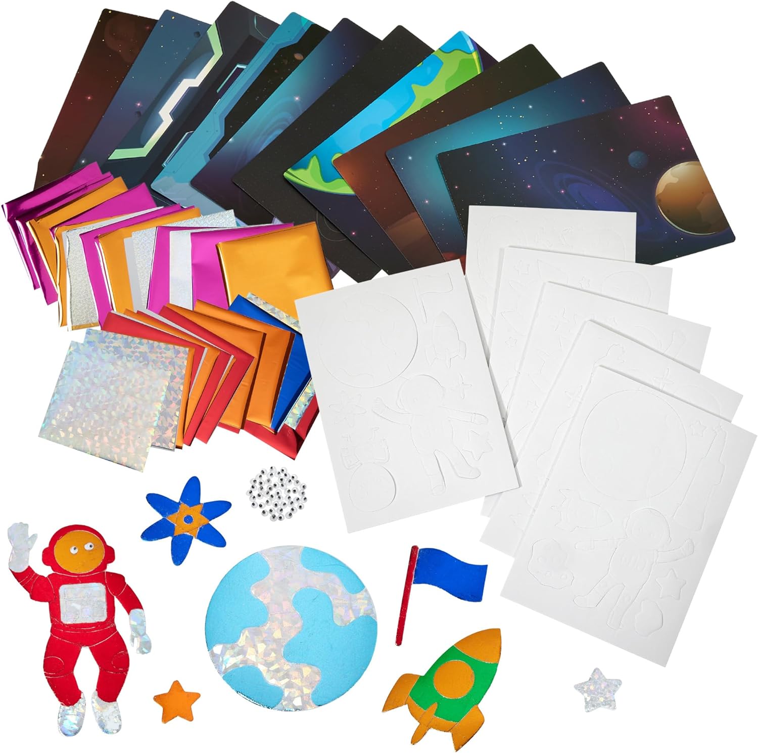 Foil Fun Outer Space - Preschool Arts and Crafts Kit for Kids -  for kids aged 4 to 9