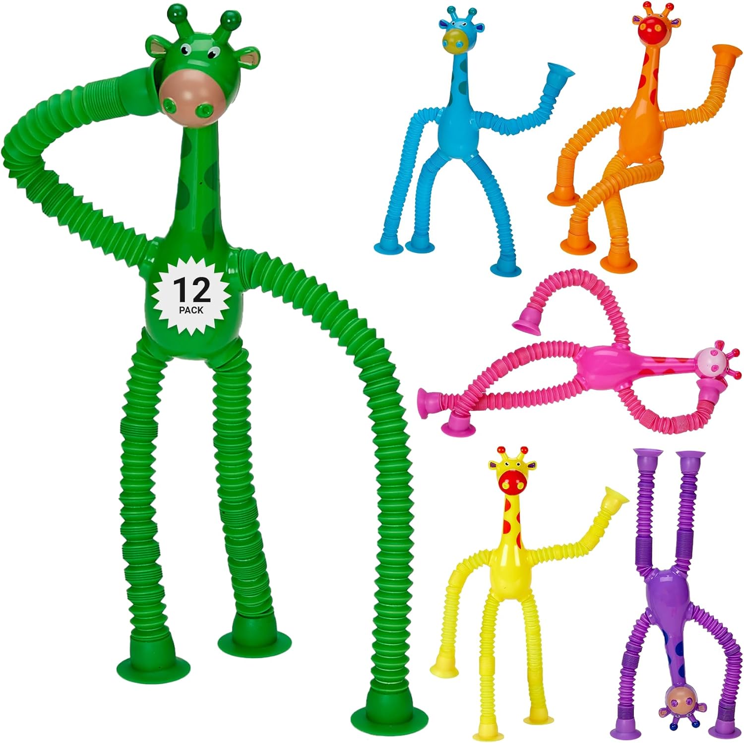 LED Telescopic Suction Cup Giraffe Toys