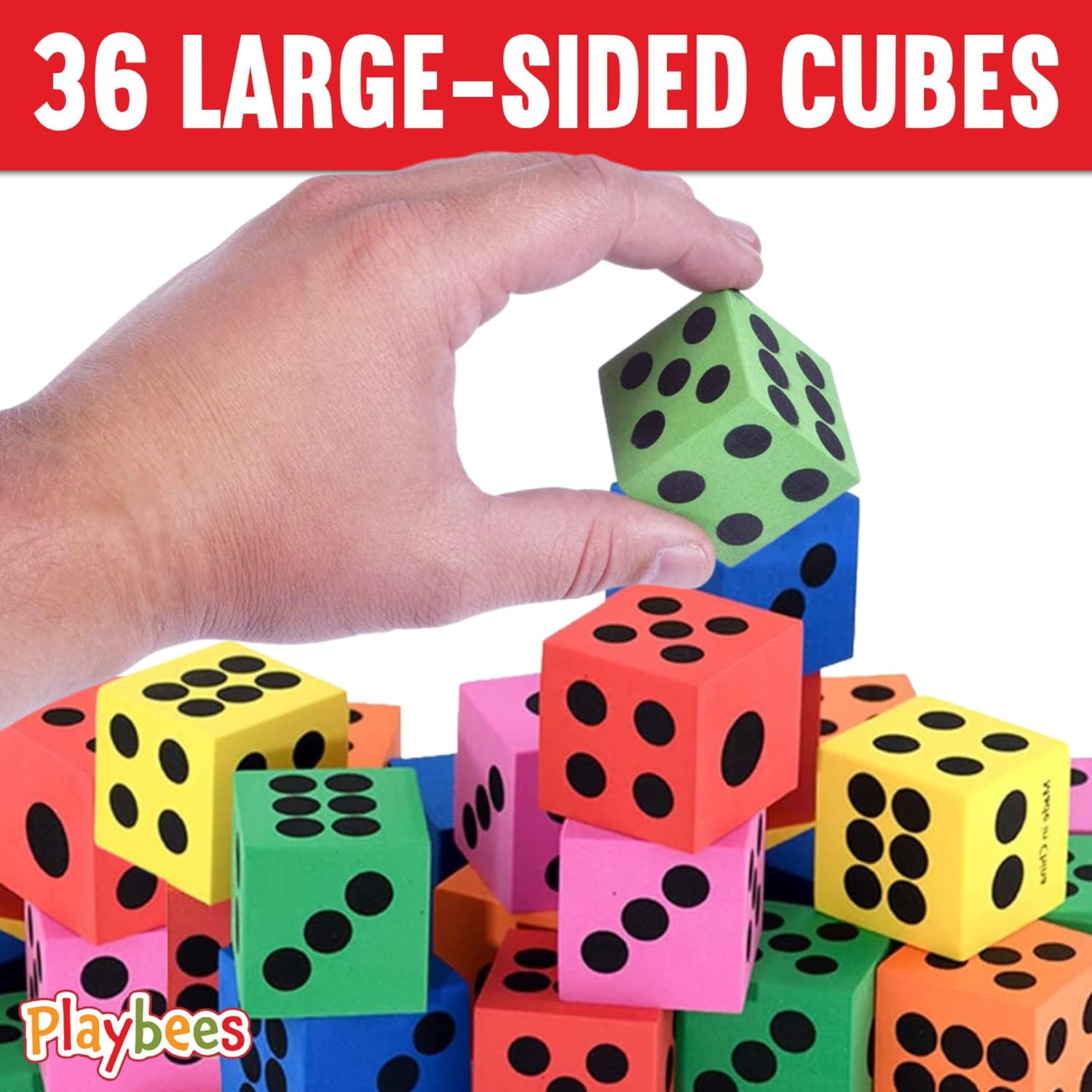 Foam Dice Set - 36 Pack - Classic Colors to Ignite Imaginations, Perfect for Gifts and Parties