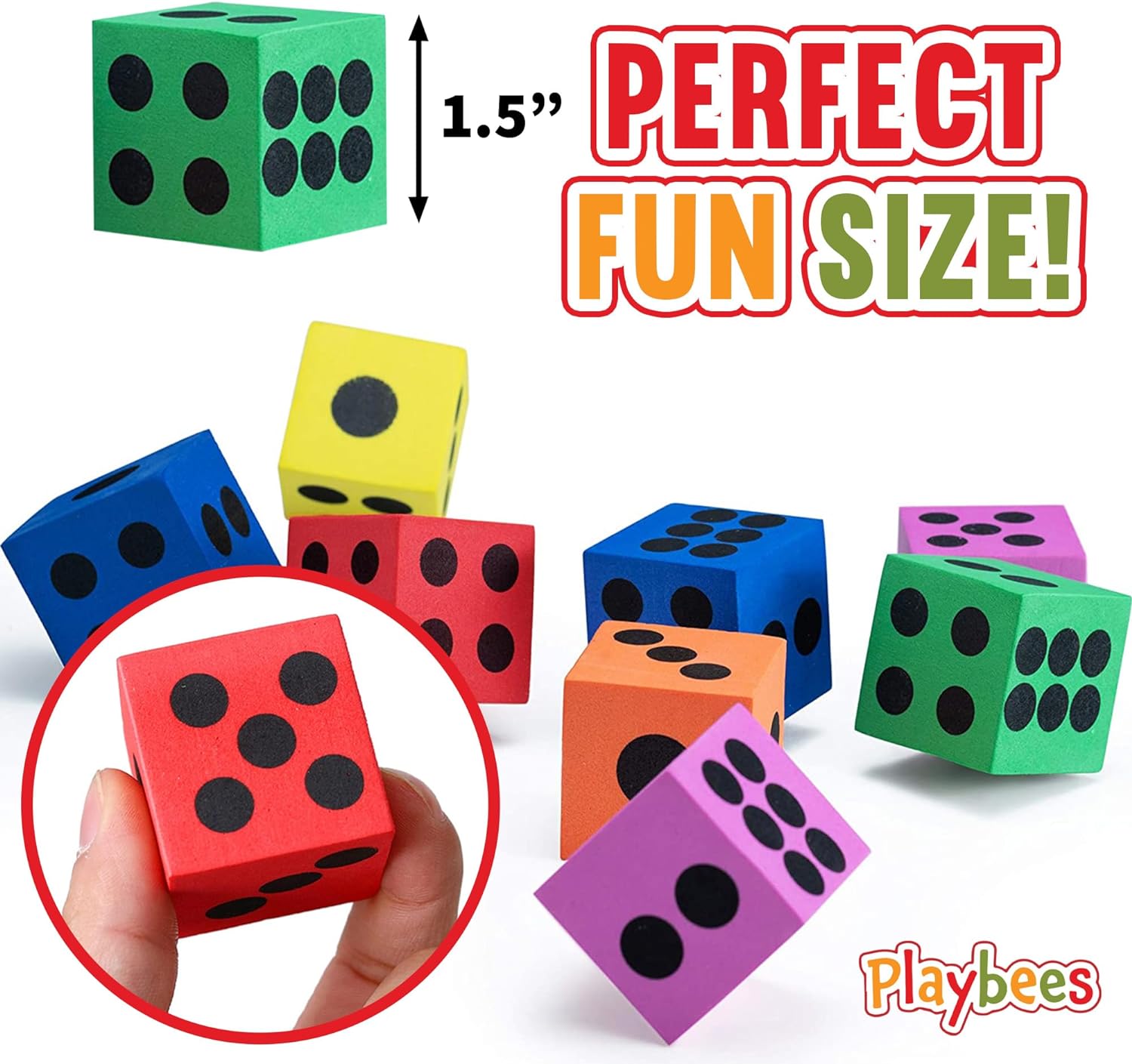 Foam Dice Set - 36 Pack - Classic Colors to Ignite Imaginations, Perfect for Gifts and Parties