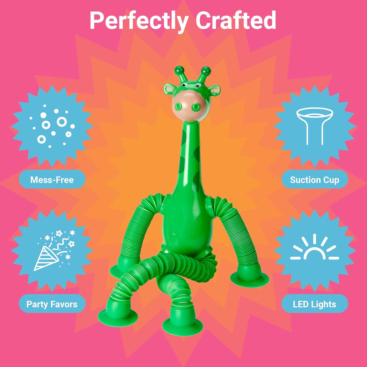 LED Telescopic Suction Cup Giraffe Toys