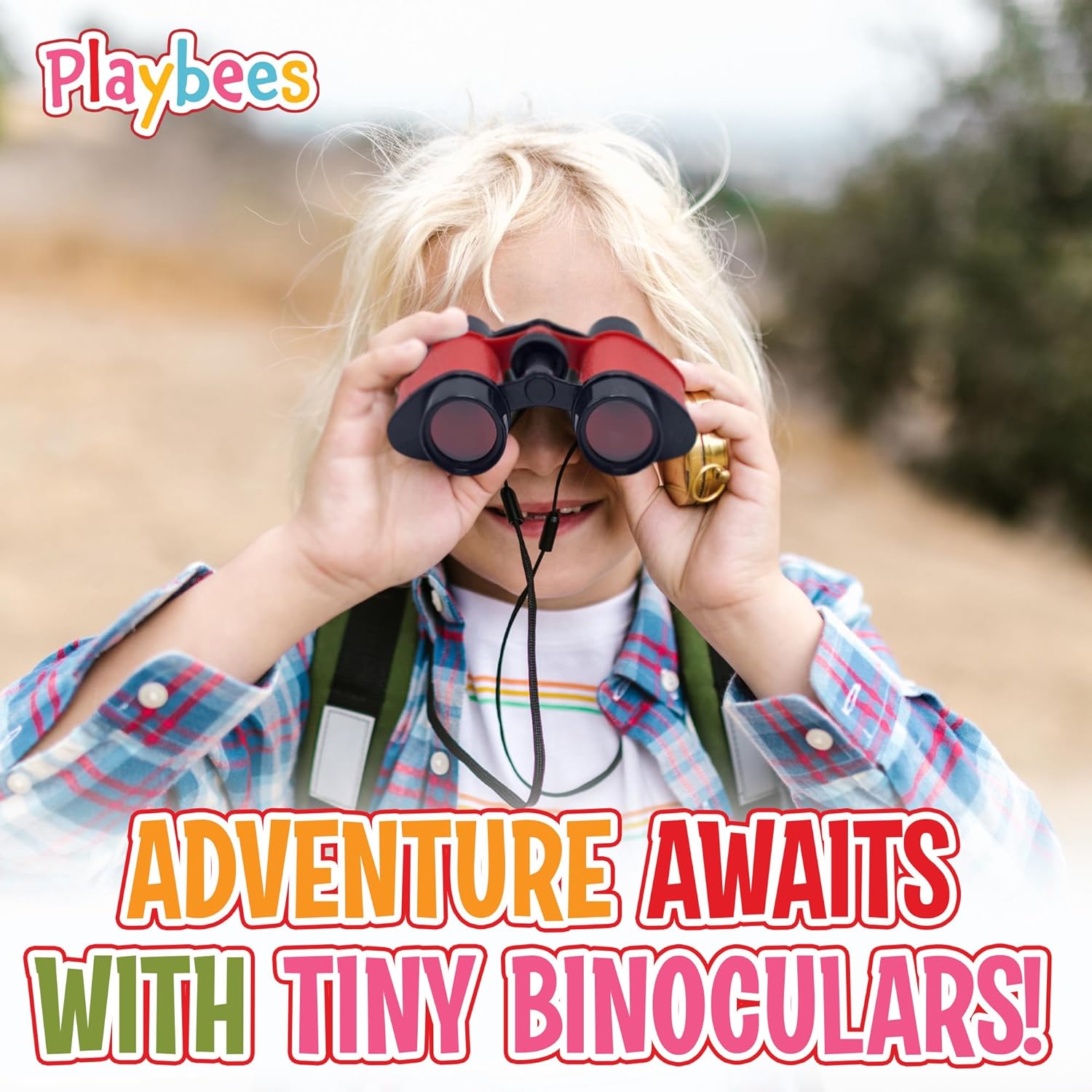 Kids Toy Binoculars with Neck Strap - 12 Pack - Pretend Play Binocular Set