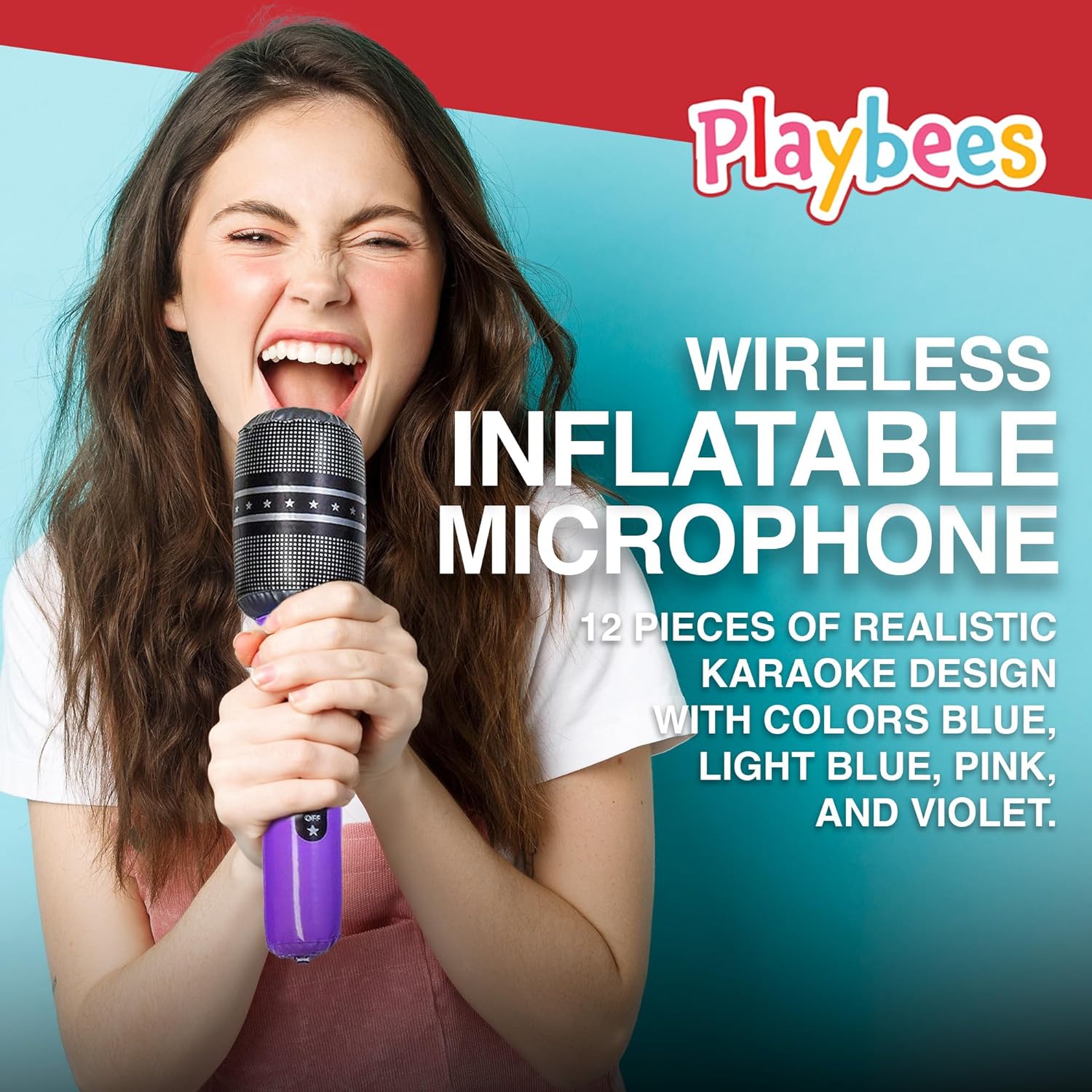 Inflatable Microphones - 12-Pack - 10.5