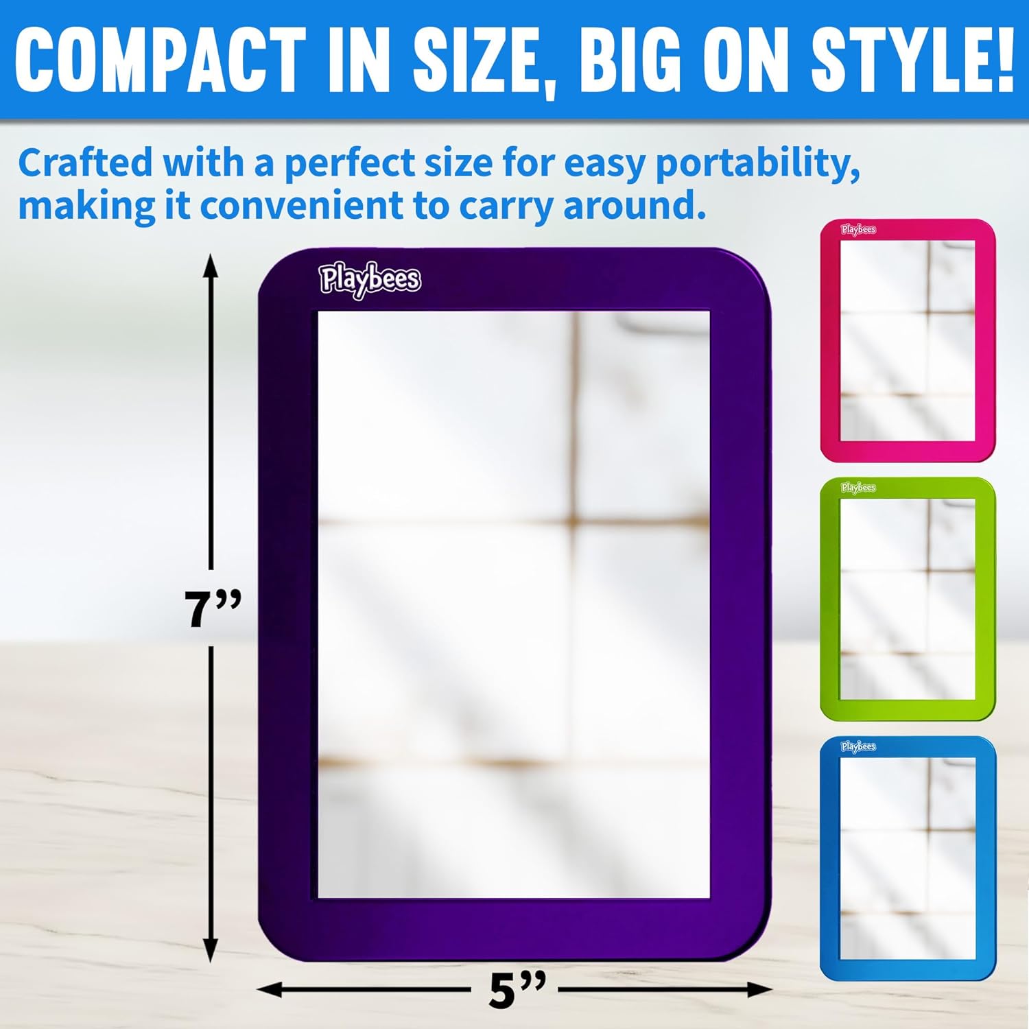 Magnetic Locker Mirror - 4 Pack 5