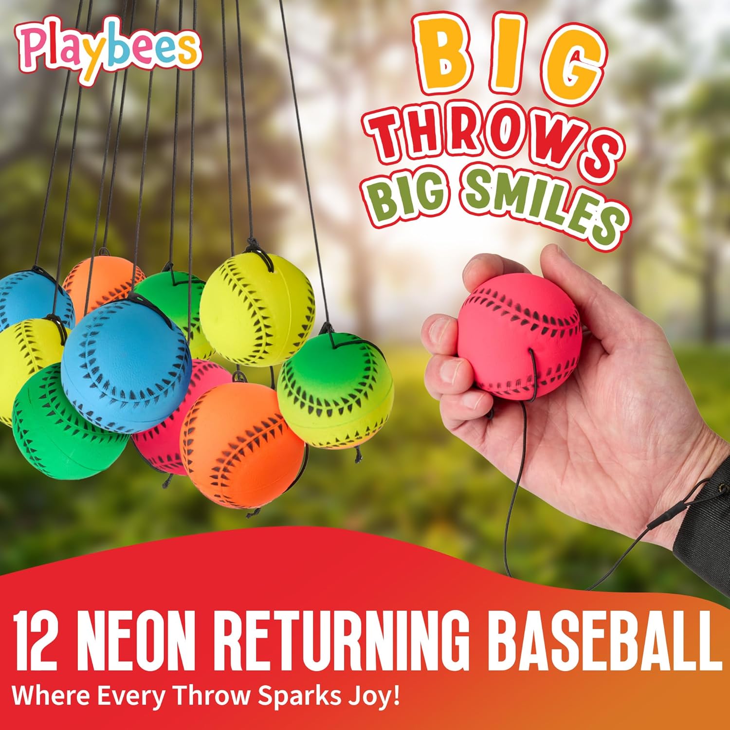 Wrist Baseballs Neon Reactive