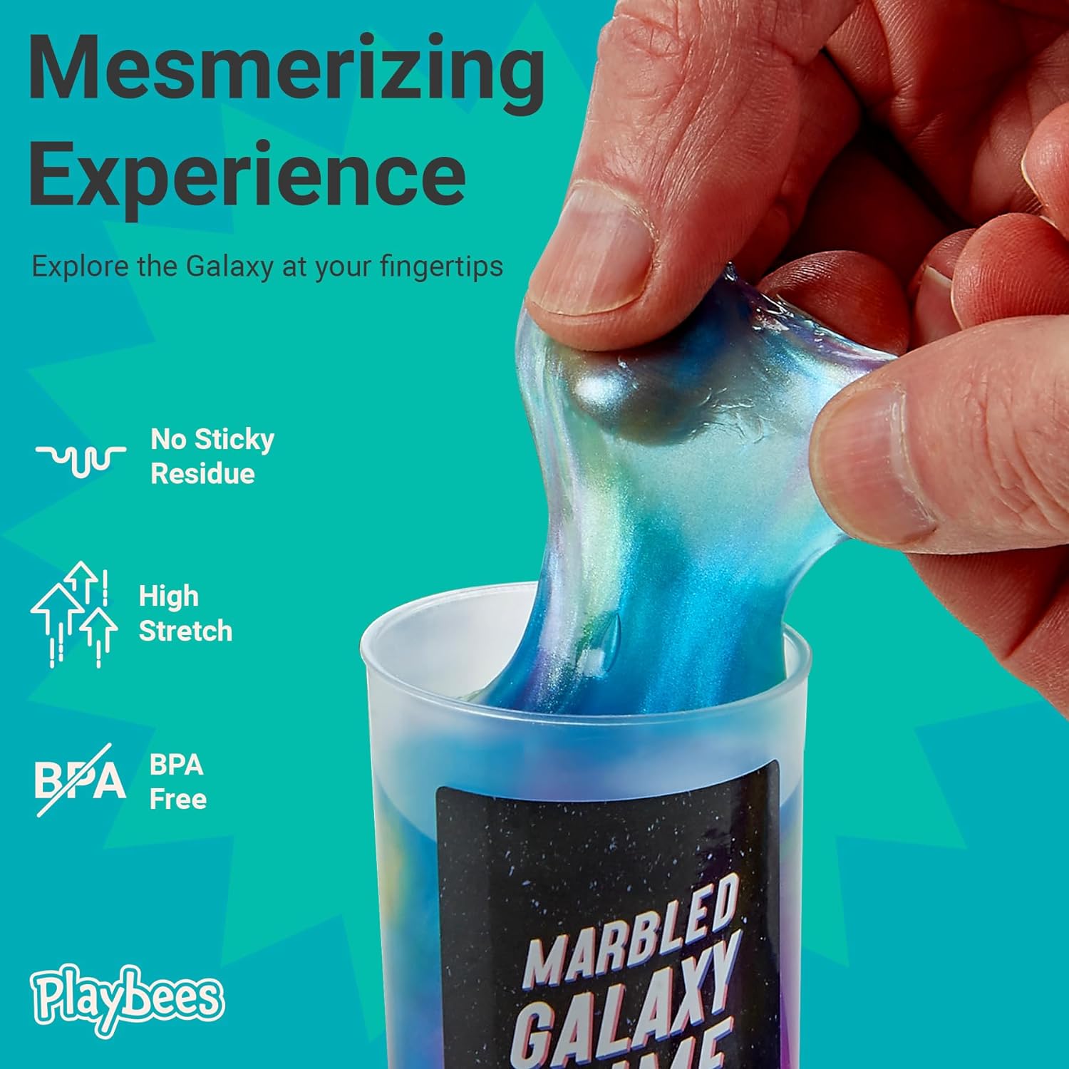 Marbled Galaxy Slime - 12 Pack - Cosmic Galaxy Gooey Unicorn Fidget Kit