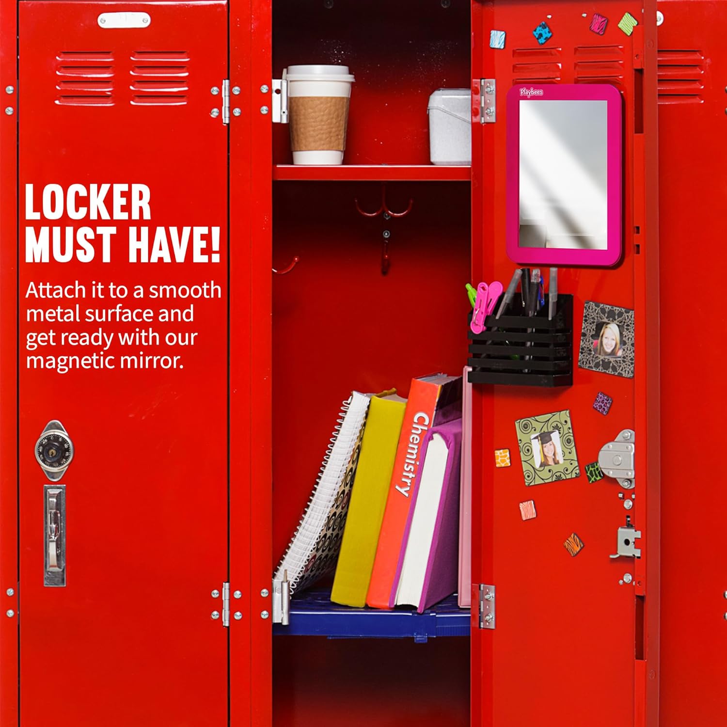 Magnetic Locker Mirror - 5