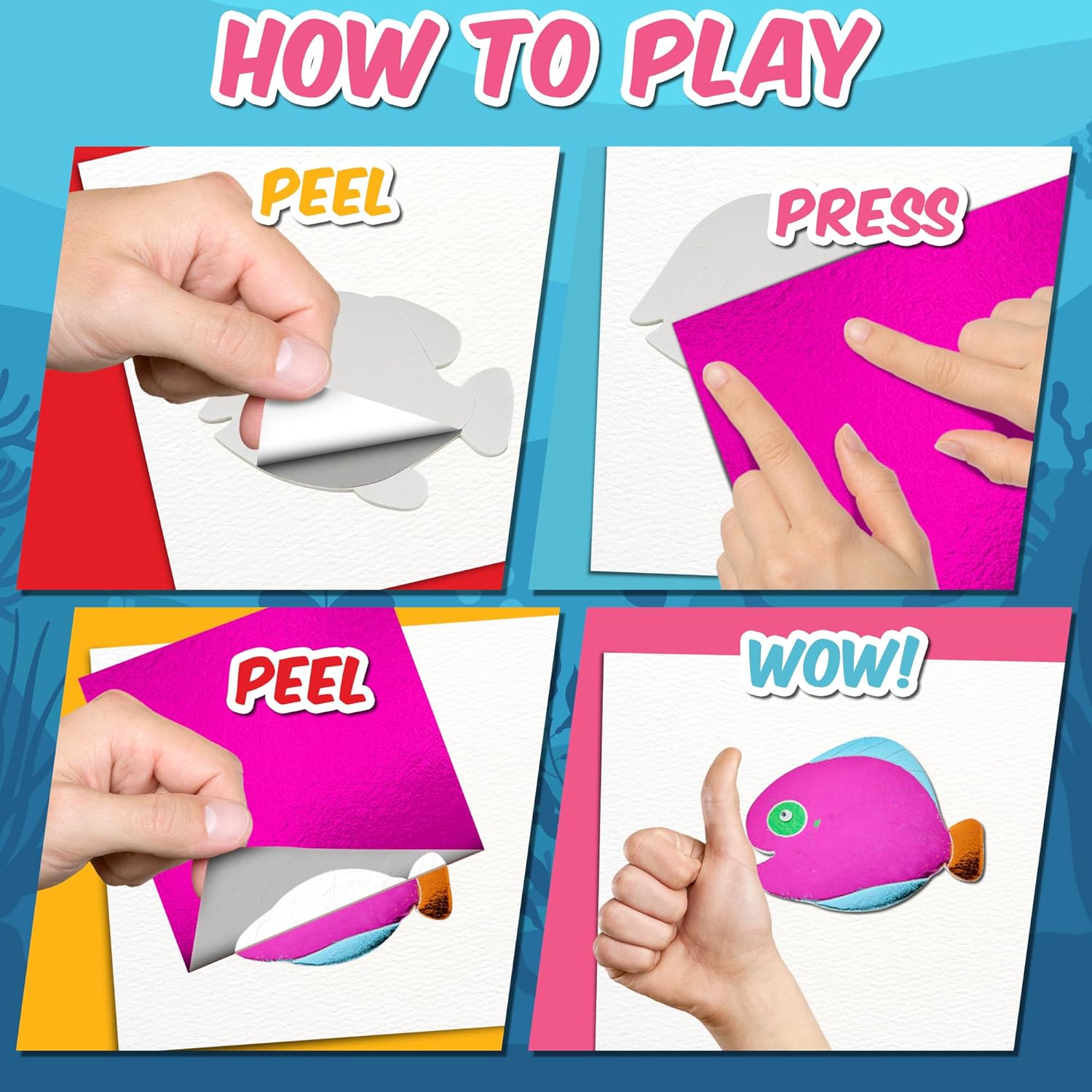 Foil Fun Sea Animals- Preschool Arts and Crafts Kit for Kids -  for kids aged 4 to 9