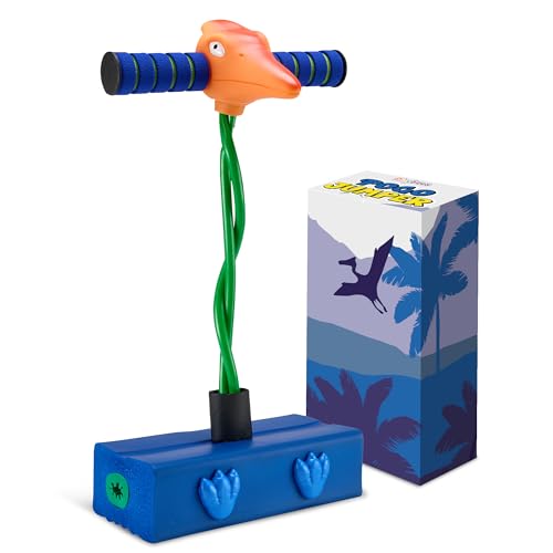Terradactyl Foam Pogo Stick - Jumper for Kids 3-7 Years, Dinosaur Themed Bungee Pogo Stick