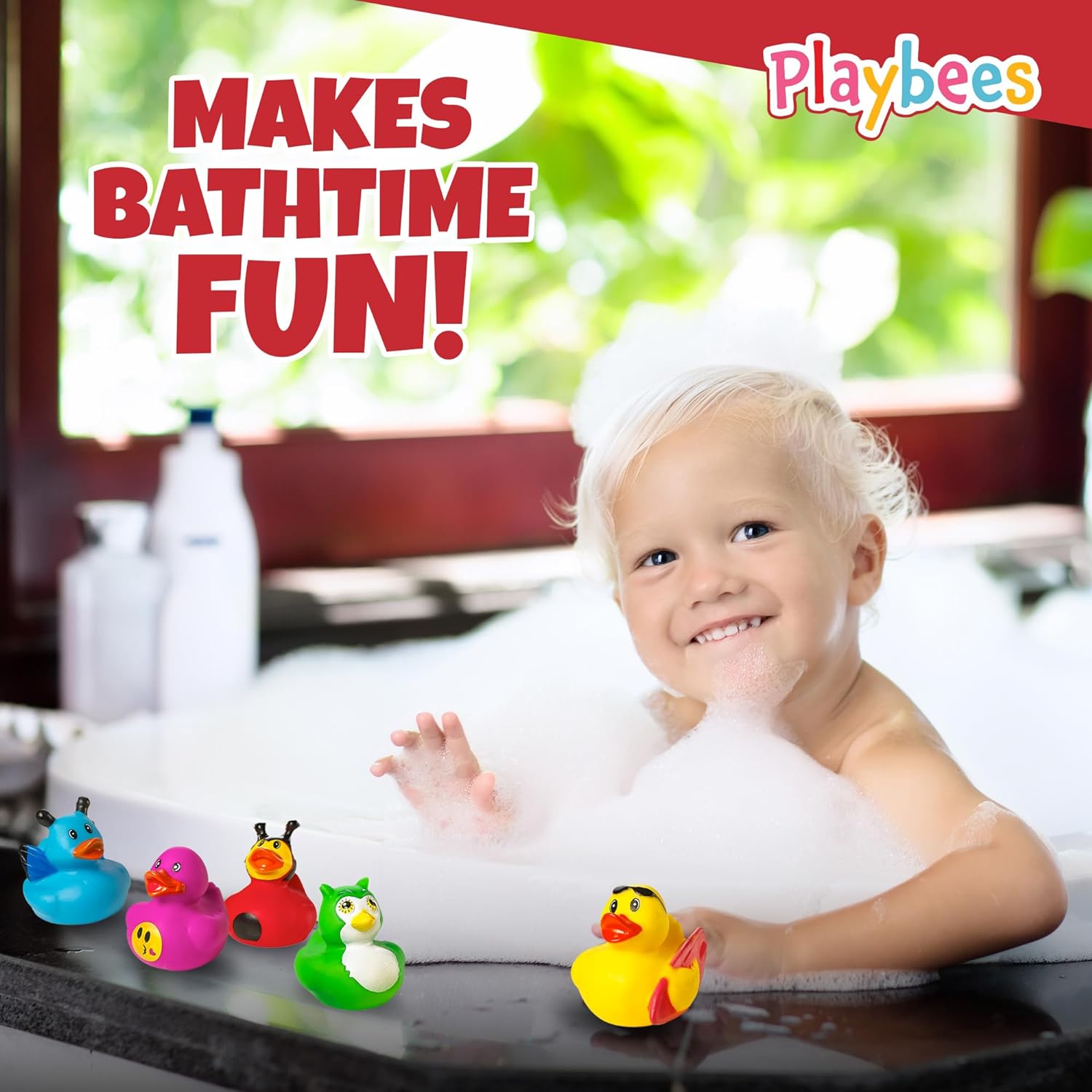 Assortment Rubber Duck Toy Duckies for Kids - 25 Pack- Perfect for Sensory Play, Stocking Stuffers, and More
