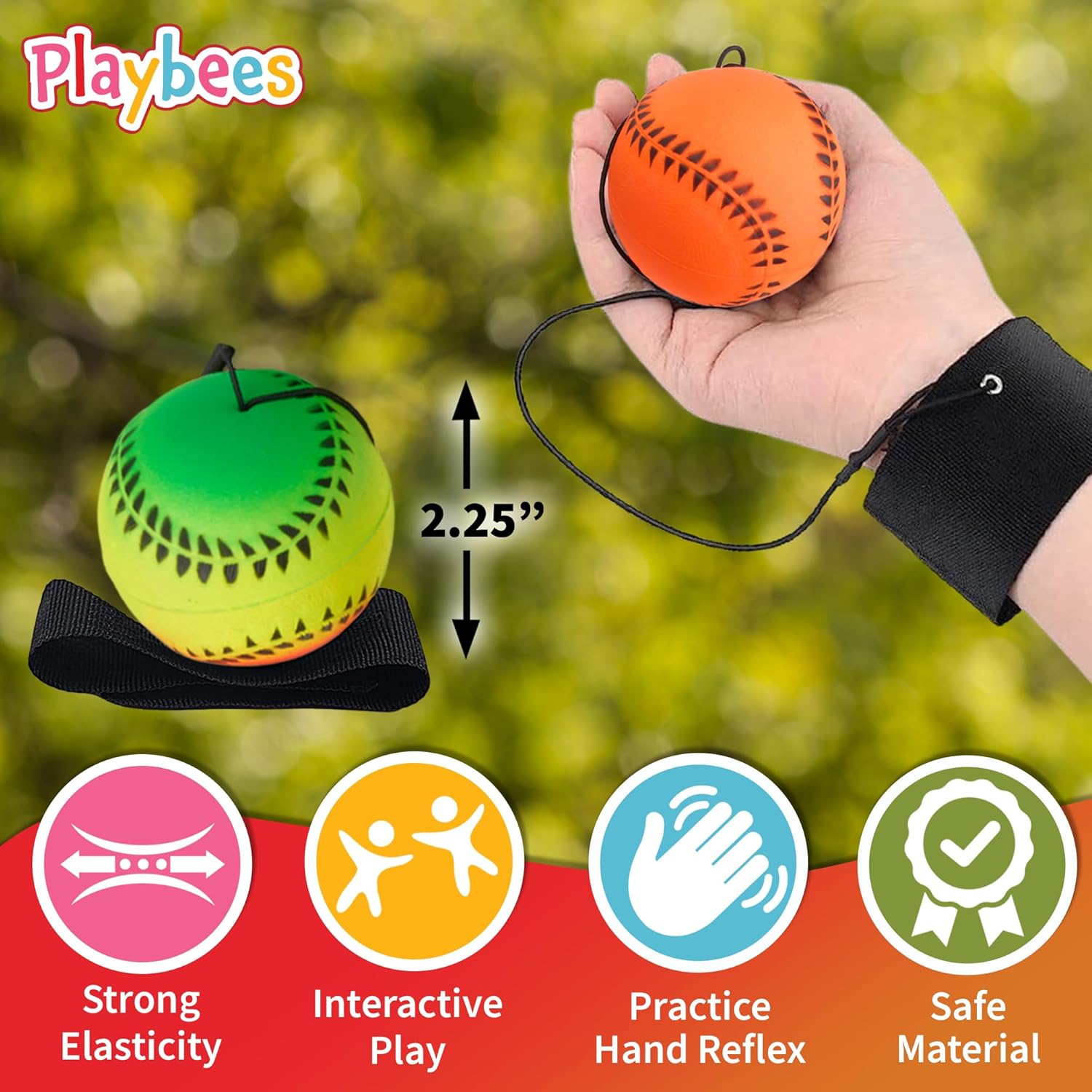 Wrist Baseballs Neon Reactive