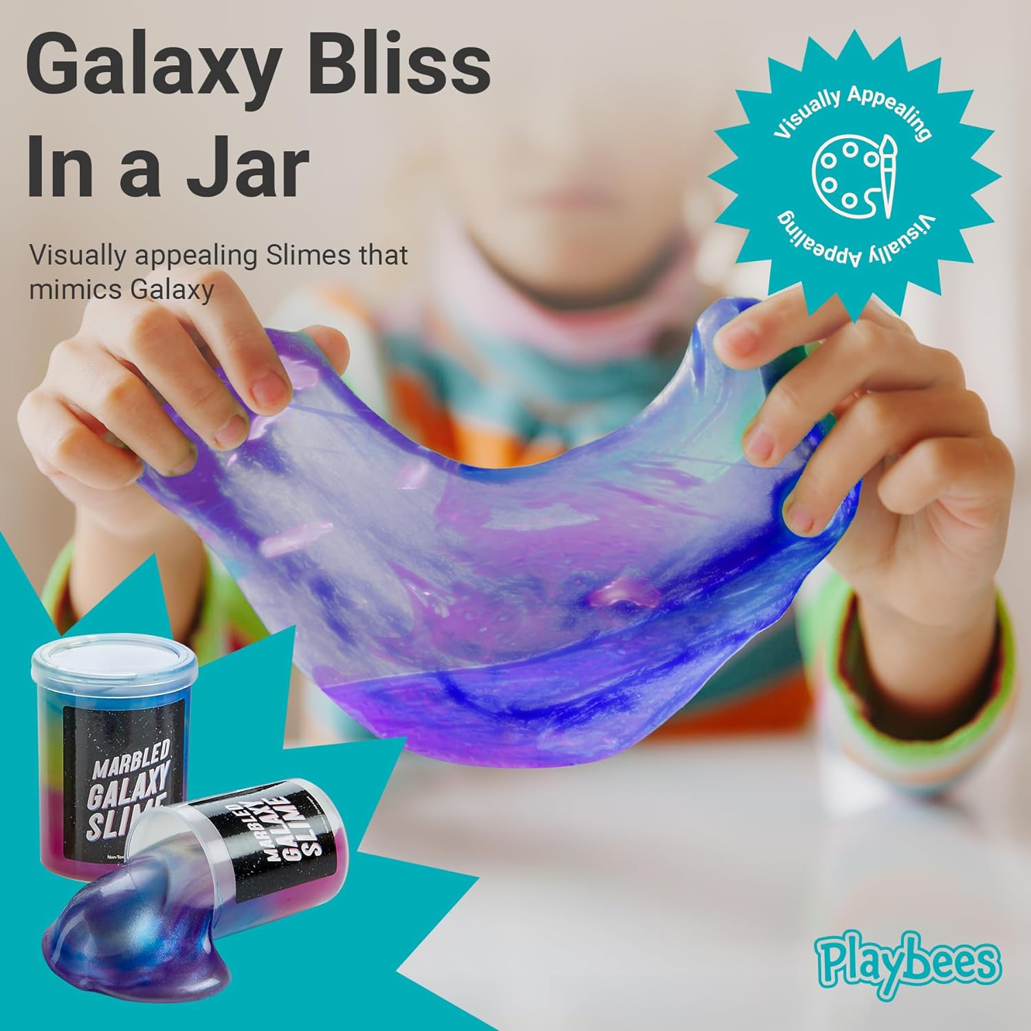 Marbled Galaxy Slime - 12 Pack - Cosmic Galaxy Gooey Unicorn Fidget Kit