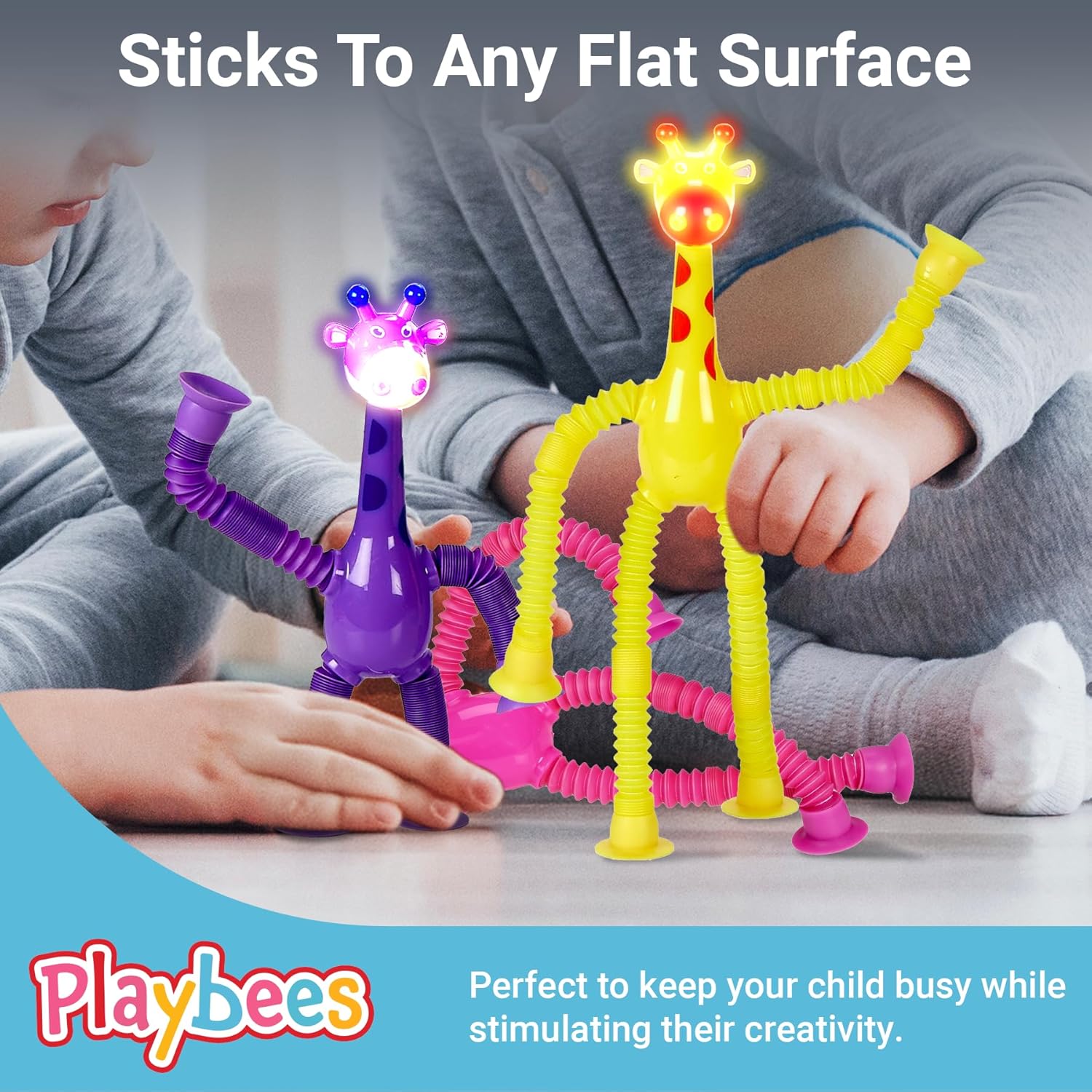 LED Telescopic Suction Cup Giraffe Toys