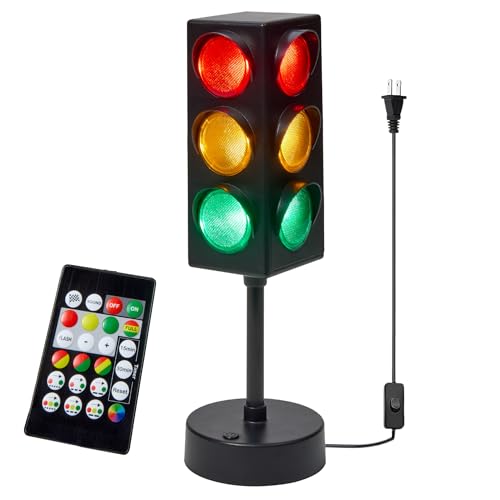 Mini Traffic Light Lamp with Color Changing Modes - Vibrant Decoration for Kids' Bedrooms Table Lamp and Themed Parties