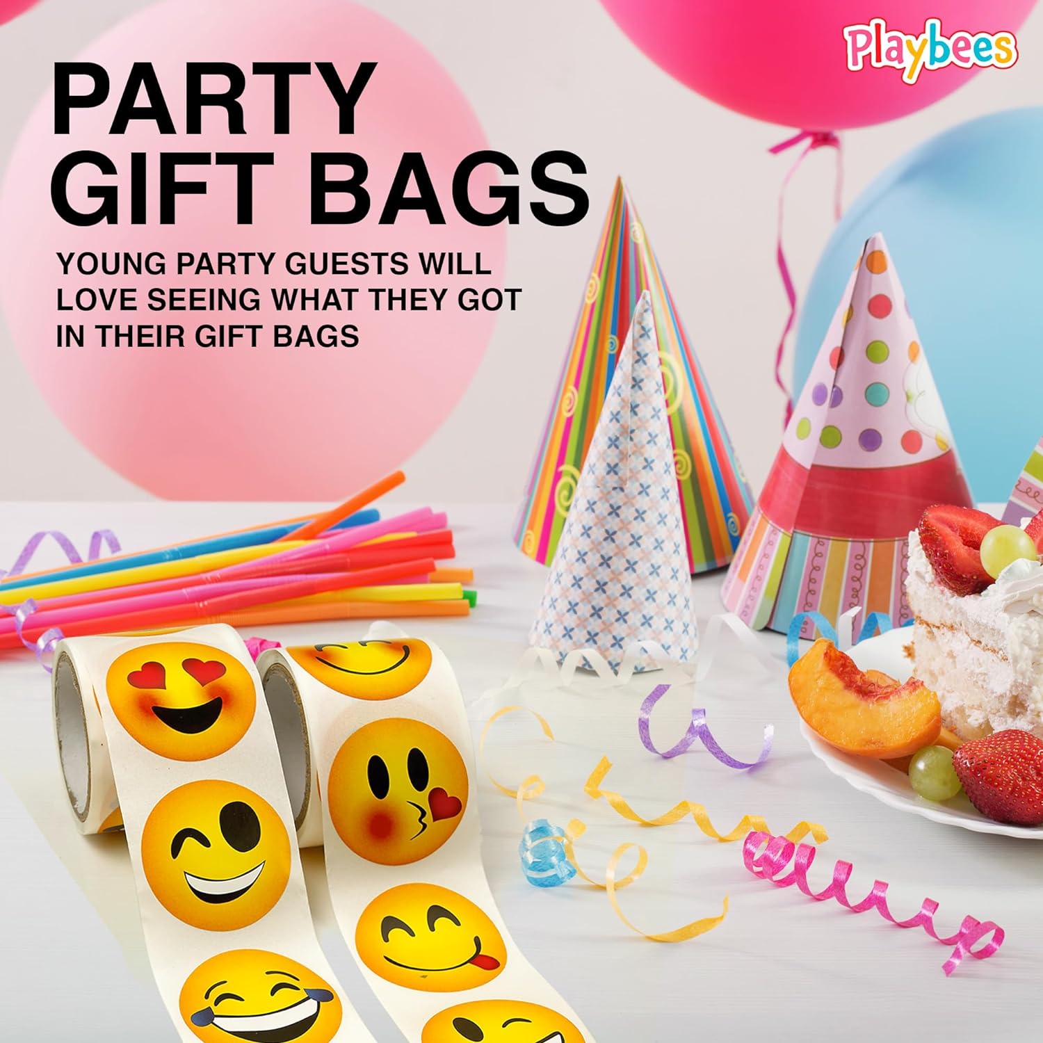 Emoticon Stickers - 2 Rolls - Kids' Party Favors, Game Prizes, Novelty Toys, Arts and Crafts