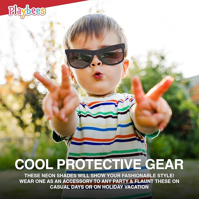 Neon Sunglasses with Dark Lenses - 36 Pack - 80’s Style Unisex Aviators in Assorted Colors - 5.5 Inches