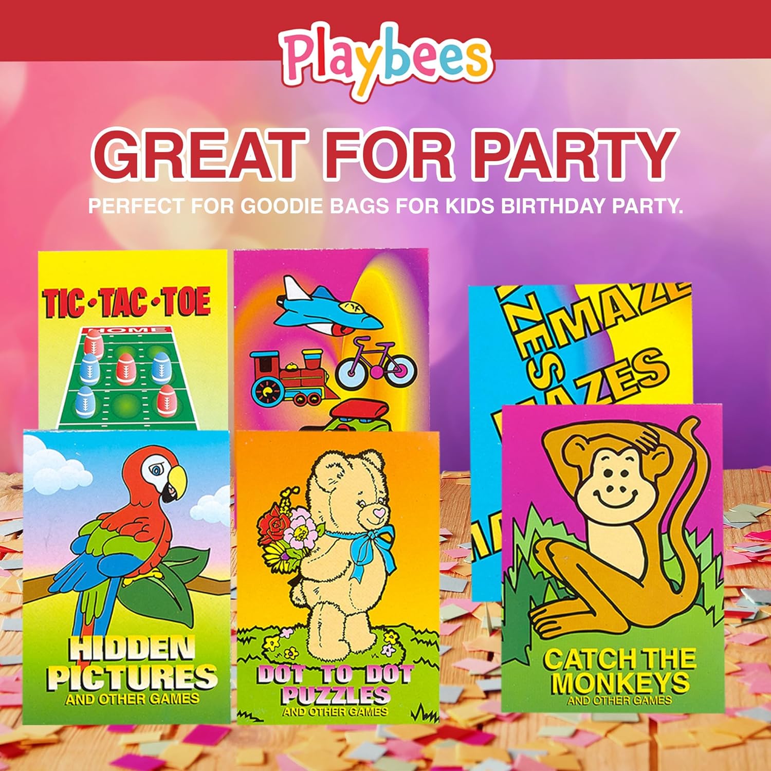 Mini Game Books for Kids - 12 Pack - Assorted Educational Brain Games Booklets - 24 Pages Each, 3.5 x 2.5 Inch, Ages 3+