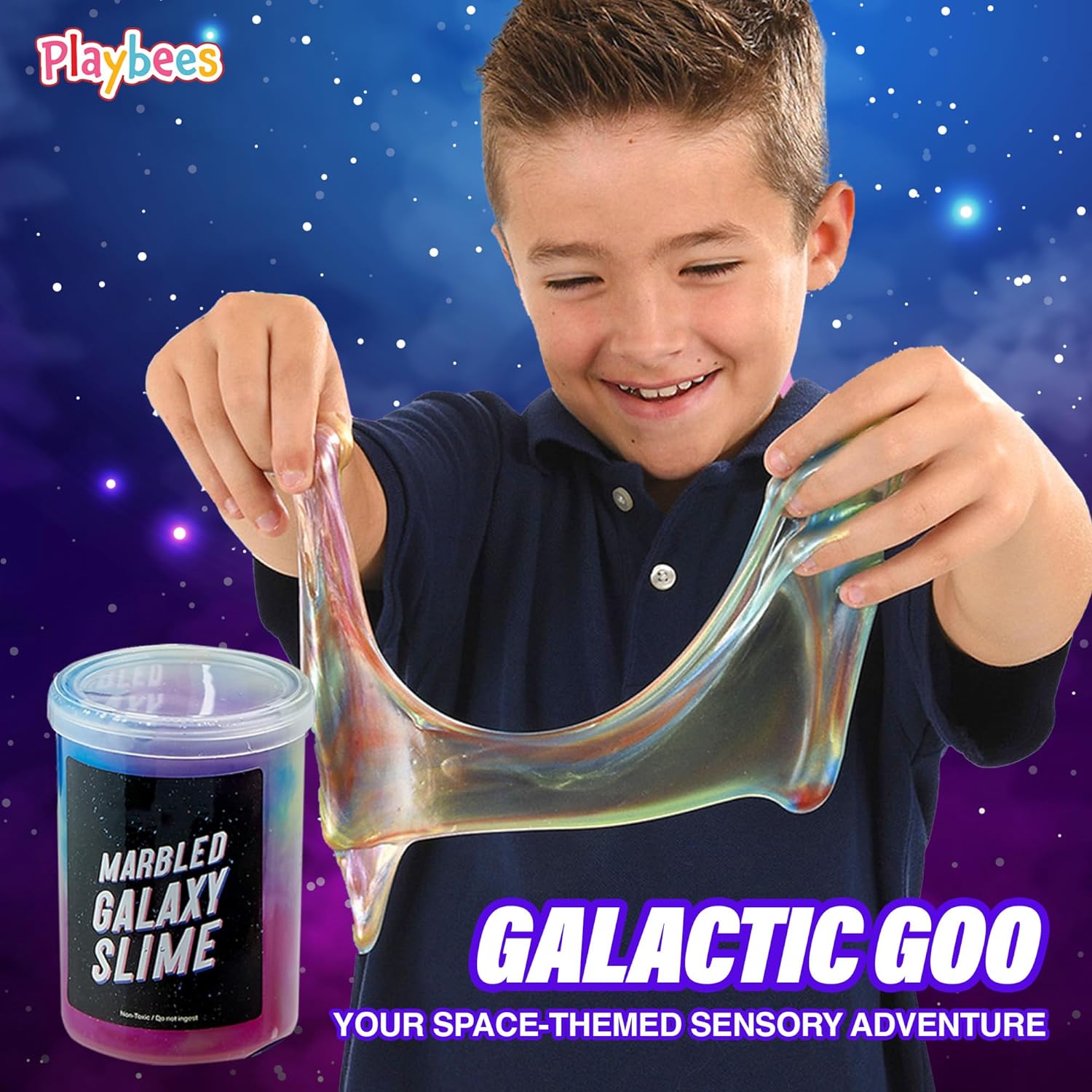 Marbled Galaxy Slime - 12 Pack - Cosmic Galaxy Gooey Unicorn Fidget Kit