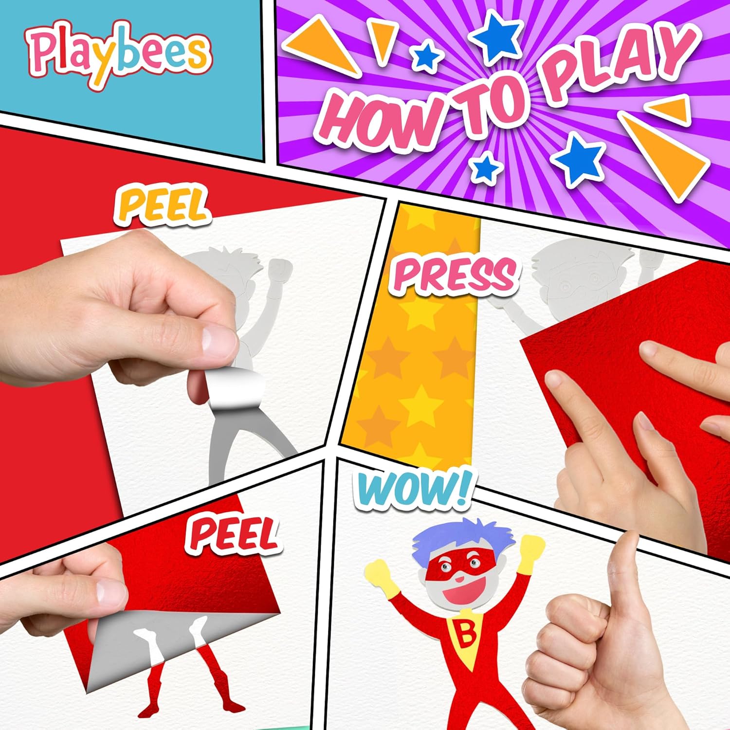 Playbees Foil Art Dinosaurs Arts and Crafts Kit Kids 3-9 DIY No Mess Preschool Activity Self Adhesive Foil Sheets Creative Dinosaur Craft Set Educational Gift Boys Girls