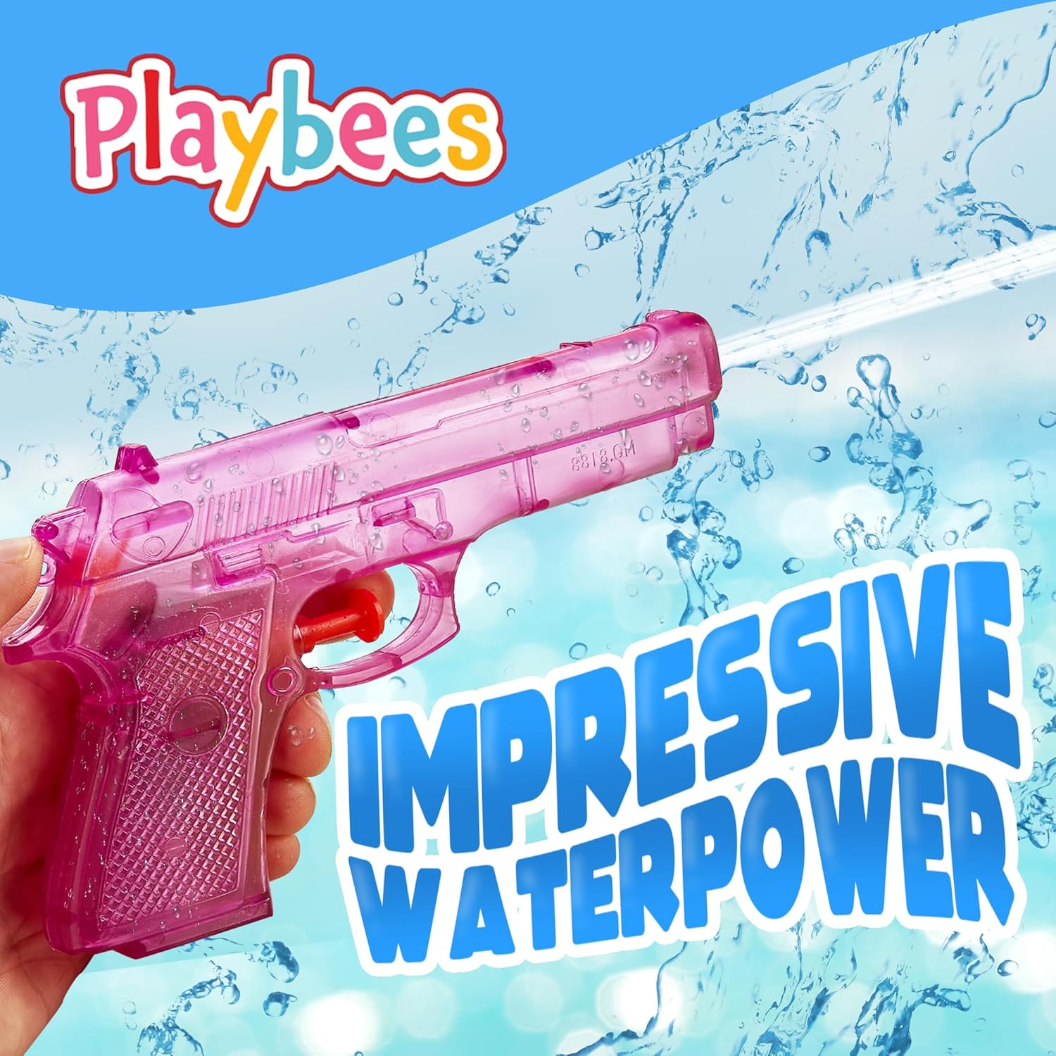 Water Blasters - 6 Inch - Assorted Colors - Soaker Squirt Summer Shooter Toys for Swimming Pool, Beach, Water Fighting Toy, Pool Party Beach Games for Boys, Girls, Adults - 12 Pack