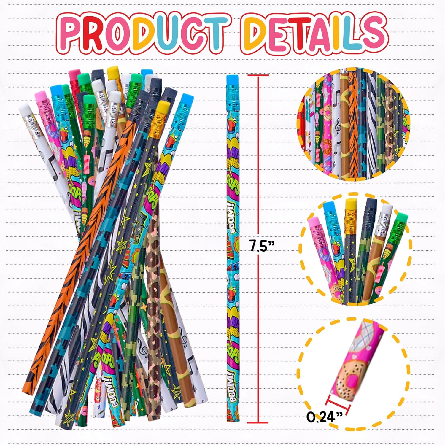 Playbees Premium HB #2 Pencils – Pre-Sharpened Wood Pencils for Writing, Drawing & School – Break-Resistant Graphite, Comfortable Grip – Bulk Pack for Office, Classroom & Home Use