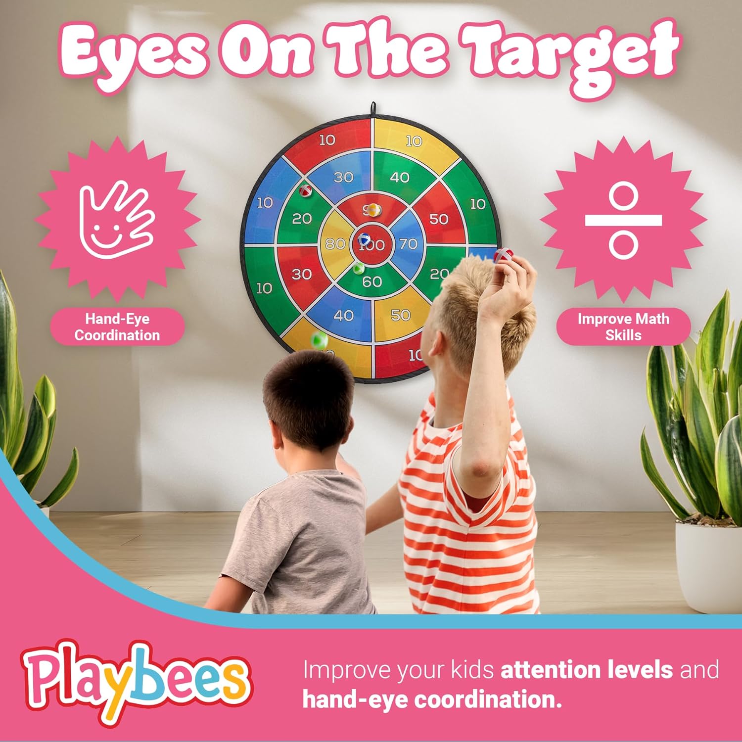 Playbees Large Dart Board for Kids 29