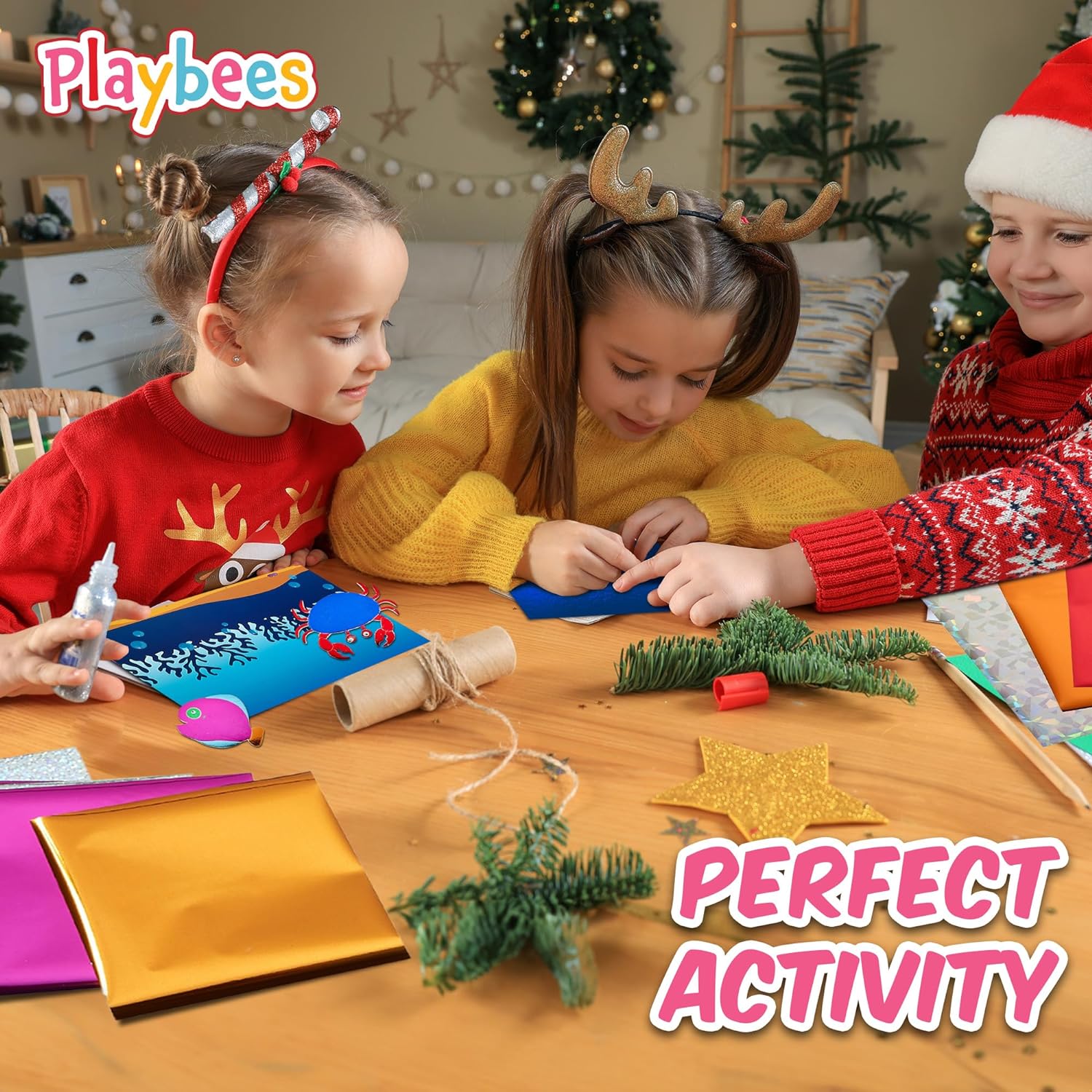 Foil Fun Sea Animals- Preschool Arts and Crafts Kit for Kids -  for kids aged 4 to 9