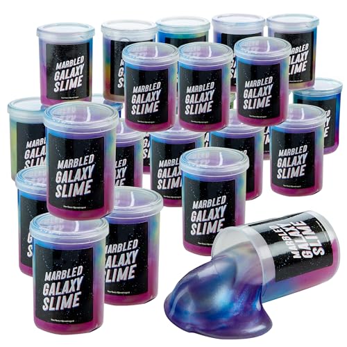 Marbled Galaxy Slime - 24 Pack - Cosmic Galaxy Gooey Unicorn Fidget Kit for Sensory Stimulation and Creative Play