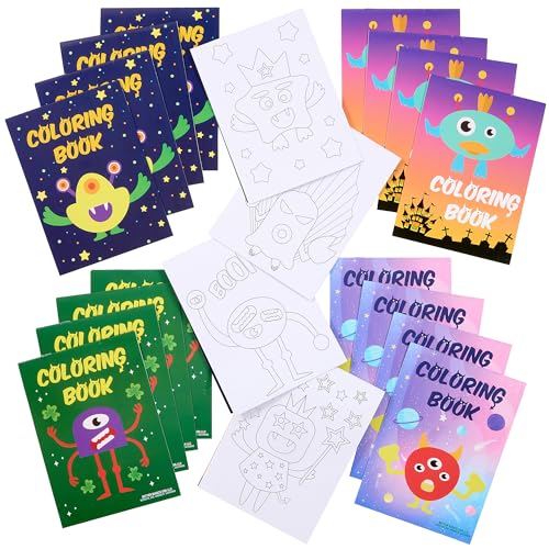 Monster Coloring Books - 20 Pack - Kids Monster Party Favors for Boys & Girls